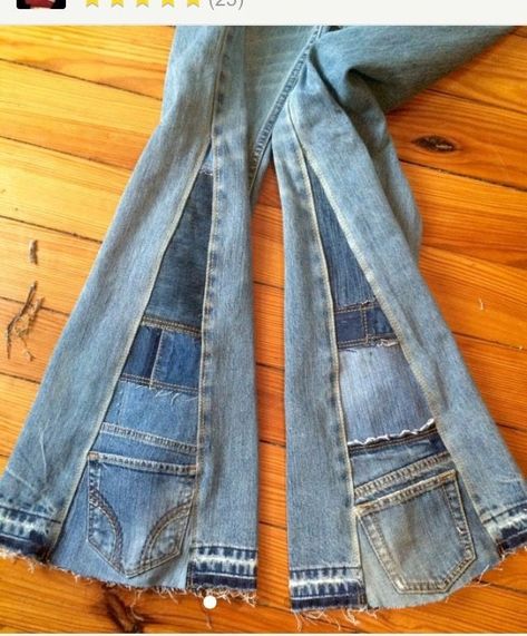 Återvinna Jeans, Ropa Upcycling, Jeans Custom, Projek Menjahit, Denim Outfits, Denim Inspiration, Denim Projects, Repurposed Clothing, Denim Ideas