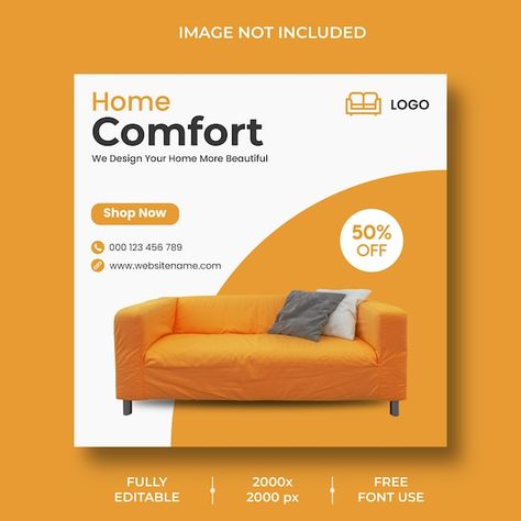 Furniture Instagram Post, Furniture Graphic, Minimal Furniture, Social Design, Social Media Advertising Design, Instagram Banner, Facebook Post Template, Social Media Poster, Digital Marketing Social Media