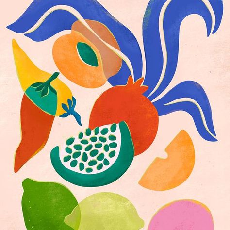 Veggie Illustration, Cooking Poster, Maggie Stephenson, Matisse Cutouts, Get Free Iphone, Summer Lunch, Florida Usa, Free Iphone, Photoshop Design