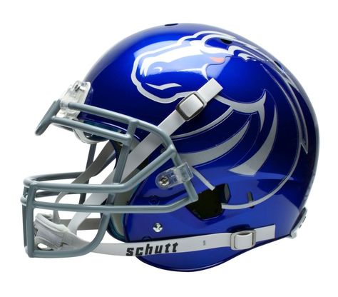 Boise State Broncos Schutt Authentic XP Full Size Helmet - Alternate Helmet #1 College Football Helmets, Nfl Uniforms, Nfl Football Helmets, Mini Football Helmet, Mini Footballs, Boise State Broncos, Broncos Football, Boise State, Football Uniforms