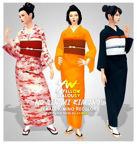 Sims 4 Japanese Cc, Japanese Traditional Clothing, Am I The Only One, Wedding Kimono, Sims Four, Best Sims, Sims 4 Mods Clothes, Japan Culture, Sims4 Cc