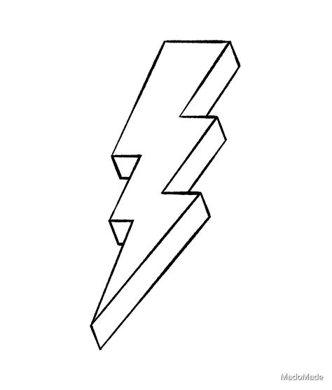 Lightning Outline, Black And White Lightning, Rancher Hats, Lightning Bolt Tattoo, Lightning Tattoo, Bolt Tattoo, Lightning Bolt Design, David Bowie Art, Dibujo Simple