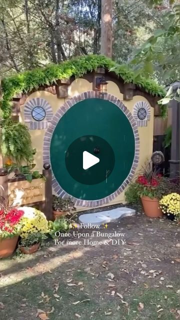 Hobbit Shed, Hobbit Houses Diy, Hobbit Garden, Eccentric Home, Thrifty Diy, Future Garden, Hobbit Hole, Backyard Shed, Instagram Diy