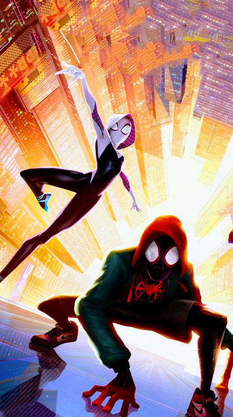 Miles Morales - Ultimate Spider-Man, Into the Spider-Verse Spiderman Into The Spider Verse, Spiderman And Spider Gwen, Marvel Spider Gwen, Spider Man Into The Spider Verse, Miles Spiderman, Image Spiderman, Deadpool Wallpaper, Into The Spider Verse, Miles Morales Spiderman