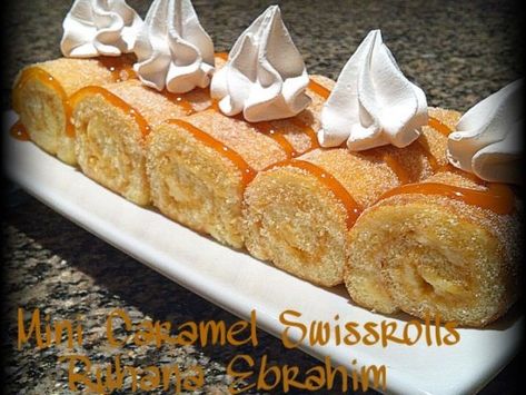 Mini Swiss Rolls, Caramel Swiss Roll, Swiss Roll Cakes, Recipe Categories, Heavenly Desserts, Swiss Rolls, Baking Power, Caramel Treats, Christmas Pastries