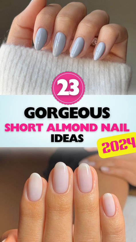 Discover the elegance of chic short almond nails. These stylish designs are perfect for any occasion, offering a blend of sophistication and simplicity. Natural Gel X Nails Short, Nail Shape Almond Short, Almond Nail Dip Designs, Natural Dip Powder Nails Short Almond, Medium Rounded Nails, Nail Almond Summer, Dip Powder For Short Nails, Square Or Almond Nails, Best Nail Shape For Short Nails