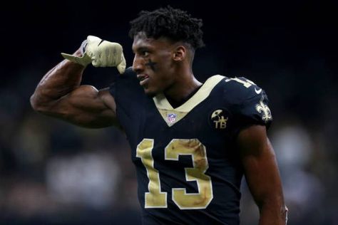 Michael Thomas and Saints agree on a five-year, $100-million contract - Los Angeles Times Nfl Football Players, Michael Thomas, Saints Football, Music Motivation, Beckham Jr, Nfl Season, Swimming Outfit, Move It, The League