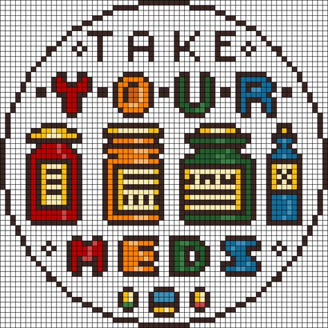 Cross Stitch Round Border, Take Your Meds, Round Border, Tapestry Pattern, Pill Bottle, Tapestry Crochet Patterns, Alpha Pattern, Tapestry Crochet, Alpha Patterns