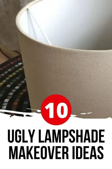 Get inspired with these before and after lampshade upcycle ideas you can do on a budget. #lampshade #makeover How To Redo Lampshades, Covering Lampshades Diy, Drum Lampshade Makeover, Lamp Shade Redo, Dye Lampshade Diy, Can You Paint Lamp Shades, How To Decorate A Lamp Shade, Lampshade Repurpose Ideas, Upgrade Lamp Shade Diy