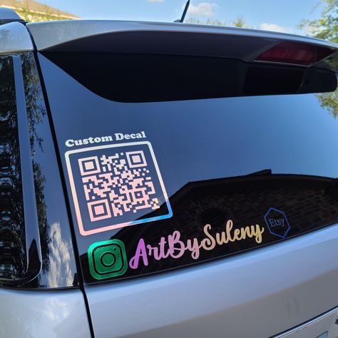 Custom QR Code Car Decals for Business or Social Media

Get your business or social media QR code decal today! These durable decals are perfect for adding to your car window or bumper, and they're a great way to direct customers to your website or social media pages. #qrcode #cardecals #business . #Business_Car_Decal_Ideas #Cricut_Car_Decals_Window #Business_Decals_For_Cars #Cricut_Qr_Code Business Car Decal Ideas, Business Decals For Cars, Decal Business, Social Logo, Notary Business, Vehicle Decals, Big Bertha, 2024 Ideas, Brand Visibility