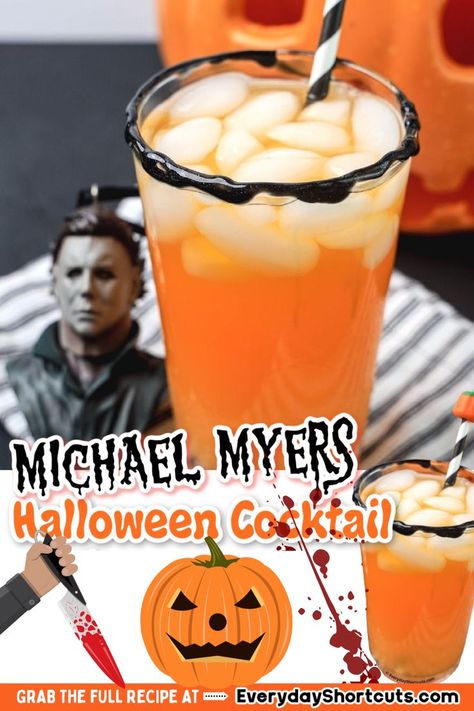 Fun Halloween Drinks, Halloween Themed Drinks, Spooky Dinner, Halloween Shots, Movie Icon, Halloween Cocktail, Halloween Movie Night, Themed Drinks, Halloween Cocktails