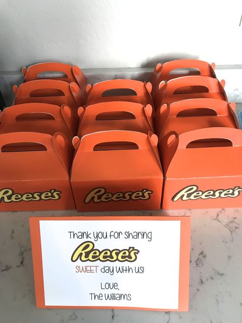 Reese’s 1 Party! Reese’s 1 Party! Reese's Peanut Butter Cup themed birthday party Reeses party favors Silver Anniversary Decorations, Reeces Pieces, Reeses Candy, Reese's Peanut Butter Cup, Instant Breakfast, Reeses Cups, Pineapple Parties, Employee Appreciation Gifts, Peanut Butter Cup