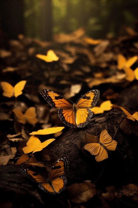 Butterfly Photography Nature, Fall Butterflies, Animals Preschool Crafts, Autumn Butterflies, Butterfly Images Photography, Forest Animals Preschool, Wallpaper Woodland, Forest Butterfly, Butterfly Forest