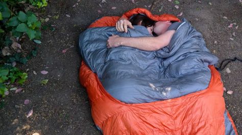 Sleeping Bag Aesthetic, Tent Camping Organization, Tent Camping Beds, Person Sleeping, Backpacking Sleeping Bag, Mummy Sleeping Bag, Family Tent Camping, Camping Organization, Festival Camping