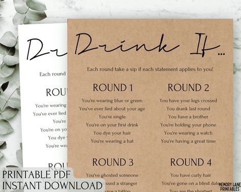 Birthday Games Adults, 22th Birthday, Printable Birthday Games, Games Adults, Ghosting Someone, Adult Birthday Party Games, Game Birthday Party, Fun Drinking Games, Birthday Party Game