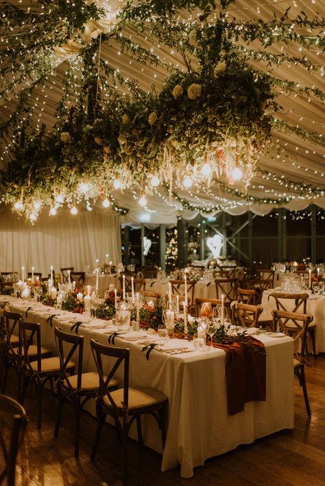 Fairy Lights Wedding Reception, Christmas Wedding Inspiration, Twilight Wedding, Wedding Reception Lighting, Fairy Lights Wedding, Dream Wedding Venues, Fairy Wedding, Winter Wedding Inspiration, Future Wedding Plans