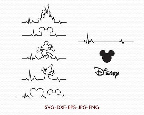 Simple Disney Tattoos, Minimalista Disney, Tiny Disney Tattoo, Matching Disney Tattoos, Pulse Tattoo, Cute Disney Tattoos, Disney Inspired Tattoos, Disney Tattoos Small, Mickey Tattoo