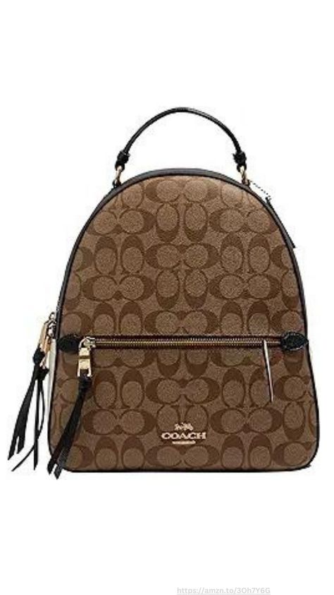 Coach Jordyn Backpack, Khaki Multi. #purse #stylish #fashion #coach #backpack #khaki Coach Jordyn Backpack, Coach Backpack, American House, Polished Pebble, Signature Canvas, Stylish Fashion, Backpack Purse, Lining Fabric, Coach Purses