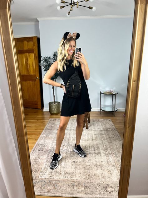 Disney outfit idea- black tennis dress with black Minnie Mouse ears and adidas swift run sneakers Cute Disney Outfits, Disney Outfit, Tennis Dress, Disney Outfits, Cute Disney, Fall Style, Tennis, Autumn Fashion, On Sale