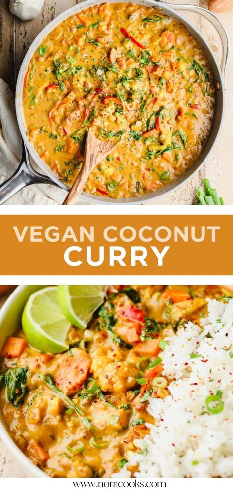 Vegan Budget Recipes, Easy Vegan Summer Recipes, Easy Vegan Dinner Recipes Healthy, Easy To Digest Dinner, Vegan Coconut Curry, Easy Vegan Curry, Vegetable Curry Recipes, Vegan Curry Recipes, Vegan Indian Recipes