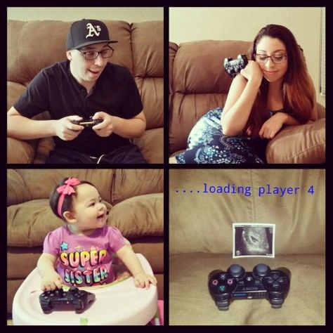 Gamer baby announcement Gamer Baby Announcement, Baby Announcements Ideas, Pregnancy Progress Pictures, 4th Baby Announcement, Baby Announcement Ideas, Photo Bebe, Gamer Baby, Baby Progress, Nerd Baby