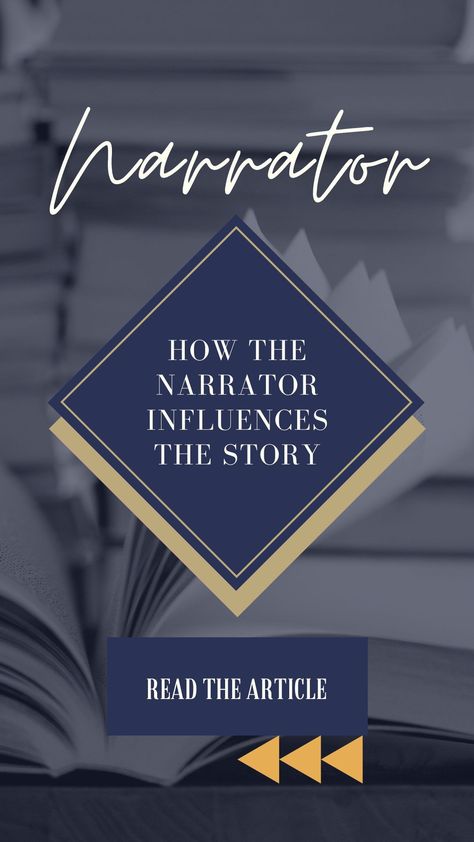 The narrator of the story is one of its most important elements. The narrator strongly influences the way the reader perceives the story and manages the amount and quality of information the reader receives. Read this article about how to manage it effectively. Types Of Narrators, Planning A Story Writing, Your Narrator, Unreliable Narrator Books, Audiobook Narrator, Creative Writing Inspiration, Cogs And Gears, The Narrator, Writing Genres