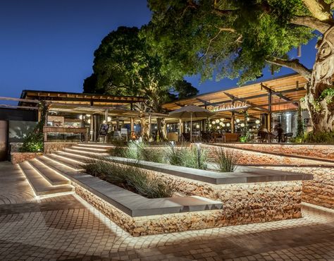 ELALENI FOREST CLUBHOUSE on Behance Commercial Outdoor Spaces, Ballito South Africa, Hotel Bar Design, Architectural Lettering, Clubhouse Design, Restaurant Exterior, Street Mall, Food Park, Commercial Street