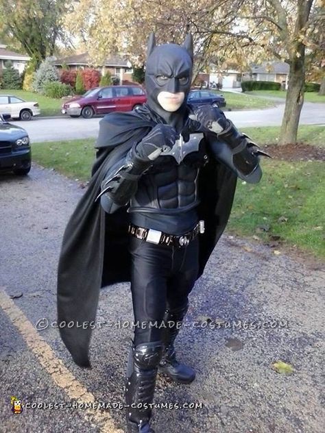 I grew up loving the Batman series and always had a vision of my own Batman. People laughed at me first when I mentioned the project but when they saw the Batman Costume For Men, Diy Batman Costume, Batman Halloween Costumes, Batman And Robin Costumes, Bodysuit Diy, Batman Cosplay Costume, Batman Costume Diy, Diy Superhero Costume, Diy Batman