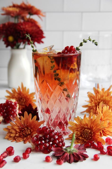 Pomegranate Rum Cocktail, Dark Rum Cocktails, Dark N Stormy Cocktail, Layered Cocktails, Cozy Fall Vibes, Dark & Stormy, Thanksgiving Eve, Tiki Cocktails, Dark N Stormy