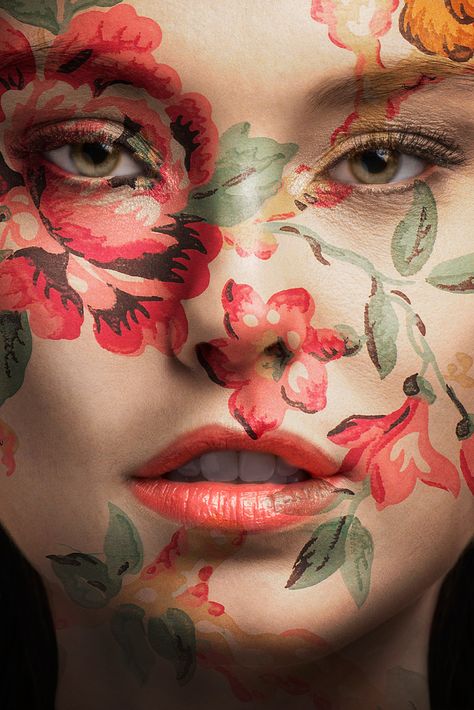 Flower Makeup, Theme Tattoo, Face Art Makeup, Face Painting Designs, Henna Tattoos, Crazy Makeup, Creative Makeup Looks, Halloween Makeup Looks, Arte Sketchbook