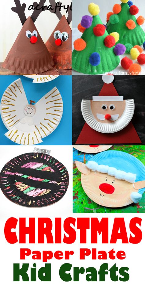 21 Easy Paper Plate Christmas Crafts - A Crafty Life Christmas Paper Plate Crafts, Paper Plate Christmas Crafts, Plate Crafts For Kids, Winter Crafts For Toddlers, Diy Christmas Paper, Paper Plate Crafts For Kids, Winter Paper, Christmas Paper Plates, Preschool Christmas Crafts