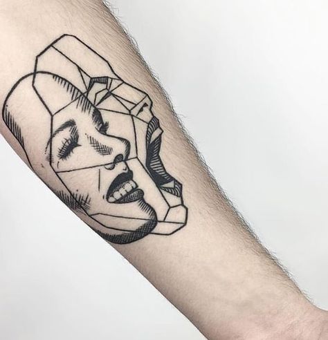 Add Tattoo, Health Tattoo Ideas, Two Face Tattoo, Health Tattoo, Tattoo Style Drawings, Dainty Tattoos, Dope Tattoos, Symbolic Tattoos, Simplistic Tattoos