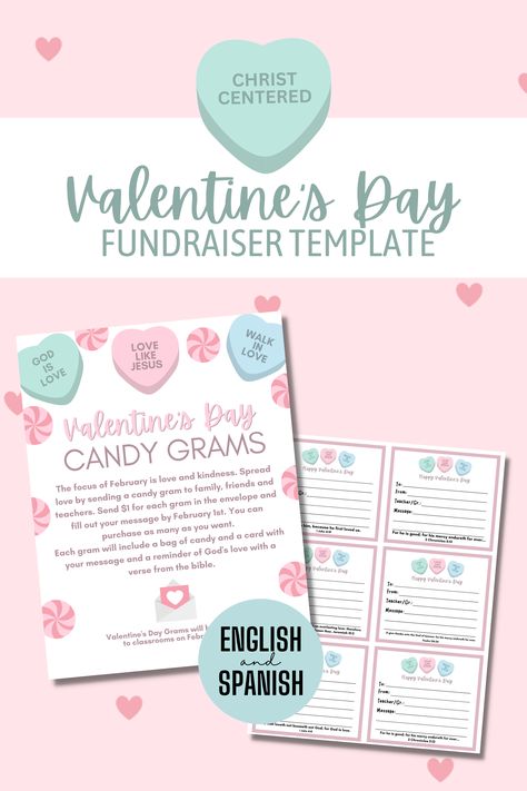 Valentine's Day Candy Grams is an easy and quick way to earn money for your fundraiser! These candy grams are extra special with 4 different KJV verses of God's love to share to family or friends. Personalize with Canva if you want to share different Bible verses. #bibleverses #godslove #candygram #valentinesday #valentineparty #valentineverses #kjvverses Valentine Candy Grams, Valentine Verses, Kjv Verses, Cookie Gram, Candy Grams, Christian Valentines, Love Christian, Way To Earn Money, Fundraising Ideas