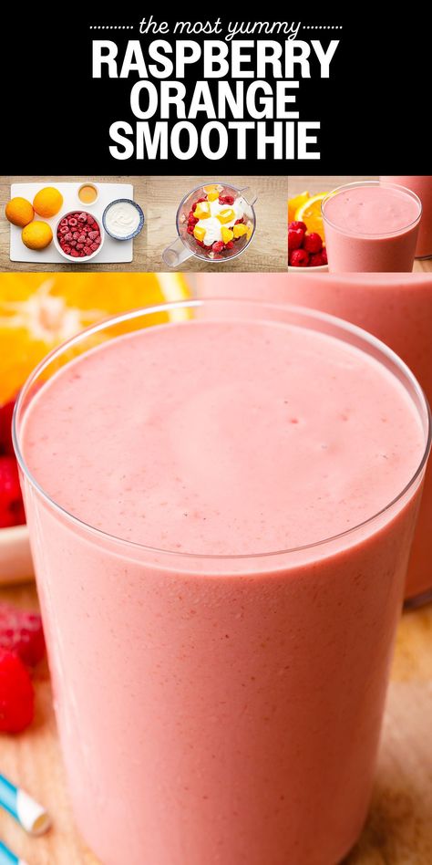 Here's how to make the most yummy (and quick) orange raspberry smoothie. Fresh Fruit Juice Recipes Blenders, Grapefruit Smoothie Recipe, Clementine Smoothie Recipes, Healthy Orange Juice, Raspberry Peach Smoothie, Vegetarian Wrap, Raspberry Smoothie Recipes, Mango Pineapple Smoothie, Wealthy Life