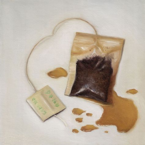 Orchid Drawing, Used Tea Bags, Tea Bag Art, Art Major, Tea Store, Drawing Bag, Daily Painting, Hyperrealism, Tea Art