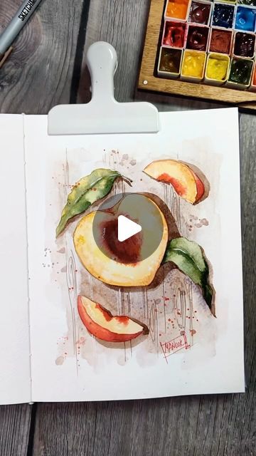 WATERCOLOR DAILY ⭐ online art gallery on Instagram: "Yummy peach by @a.manook 🍑 Stsy inspired on @watercolor_daily" Online Art Gallery, Watercolor Painting, Online Art, Watercolor Art, Watercolor Paintings, Bullet Journal, Art Gallery, Diy Projects, On Instagram