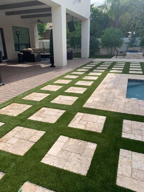 Turf Patio Ideas, Turf Patio, Turf Paver, Grass Pavers, Vacation Villa, Patio Pavers, Condo Remodel, Outdoor Steps, Park Hill