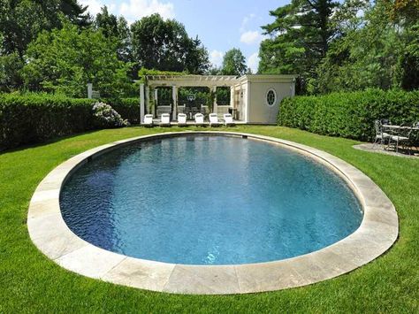 Palm Springs House Exterior, Oval Swimming Pool, Oval Pool, Intex Pool, Round Pool, Piscina Natural, English Manor, Greenwich Ct, Pool Patio