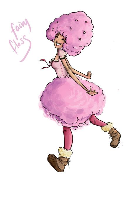 Fairy Floss [Cotton Candy] - Personified by Honeyblossomflower95 on deviantART Annabelle Drawing, Pixel Stickers, Cotton Candy Costume, Cotton Candy Hair, Candy Costumes, Candy Hair, Cotton Candy Clouds, Fairy Floss, Candy Floss