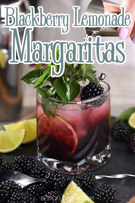 These blackberry lemonade margaritas are full of flavor, but not too sweet, making them the perfect go to cocktail for any afternoon or happy hour. Blackberry Margarita Recipe | Lemonade Margarita Recipe | Summer Margarita Recipe | Tequila Cocktail Recipe | Summer Cocktail Recipes | Pool Party Drinks | Margaritas for Pool Parties | Spring Margaritas | Margarita Recipes for Spring Blackberry Lemonade Margarita, Blackberry Cordial Recipe, Lemonade Margarita Recipe, Low Carb Margarita Recipe, Blackberry Margarita Recipe, Recipe Lemonade, Lemonade Margarita, Summer Margaritas, Birthday Cocktails Recipes