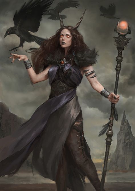 ArtStation - Fantasy chick, Olga Jaworska Crows, Hair