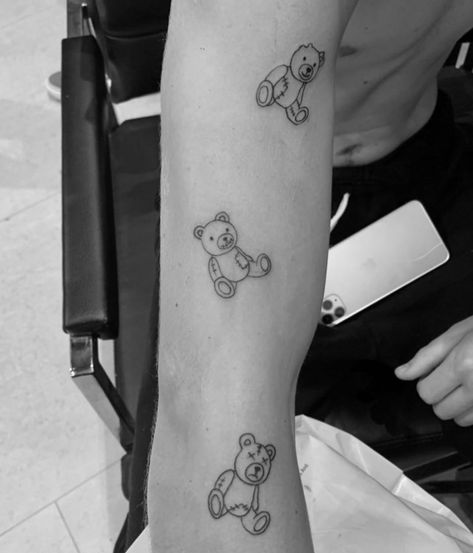 Ink Poisoning, Austin Tattoo, Nick Austin, Bear Tattoos, Jaden Hossler, Bear Tattoo, Dream Tattoos, Matching Tattoos, S Tattoo