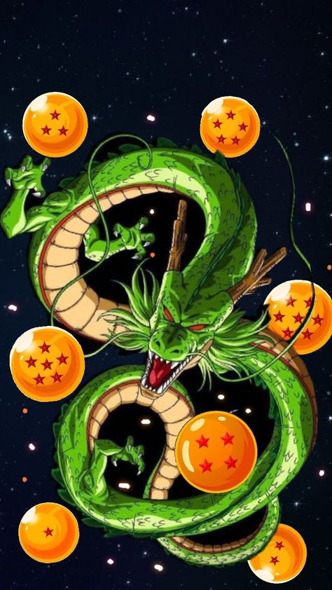 Dragon Ball Z Shenron Tattoo Design, Shenron Painting, Dragon Ball Shenron Wallpaper, Sheilongue Dragon Ball, Dbz Dragon Shenron, Long Dragon Art, Shenron Drawing, Shenron Wallpaper, Shenron Art