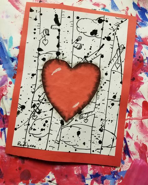 Jim Dine Hearts Art Lesson, Jim Dine Hearts, Art Highschool, Heart Art Projects, Jim Dine, Valentine Art, Classroom Idea, Heart Projects, Valentines Crafts