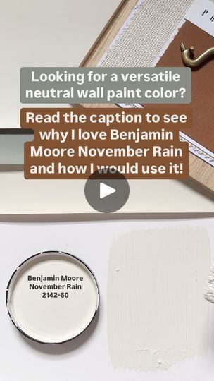 6.3K views | Why do I love Benjamin Moore November Rain?

It’s a versatile creamy neutral with a hint of gray for softness and a drop of warm earthy green which makes... | By KDC Virtual Color Consulting | Facebook Benjamin Moore Icicle, Benjamin Moore November Rain, Neutral Wall Paint, Walnut Flooring, November Rain, House Color Palettes, Colour Consultant, Earthy Green, Benjamin Moore Paint