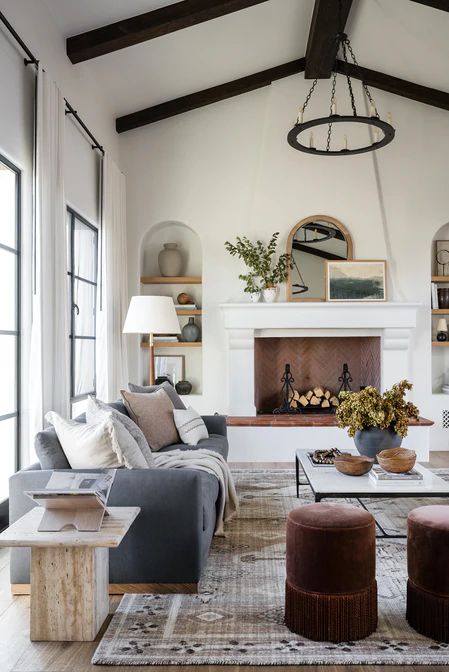 Mcgee And Co Living Room, Arhaus Living Room Inspiration, Cozy Transitional Living Room, Mcgee Living Room, Arhaus Living Room, Studio Mcgee Living Room, Havenly Living Room, Mcgee Home, Fashion Outfits Dresses