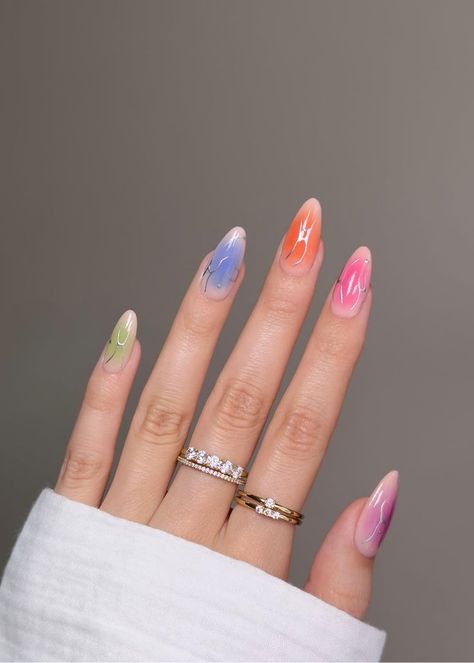 Discover the latest trends in spring nails for 2024! Embrace floral designs that are cute, simple, and perfect for short almond nails. Elevate your nail game with the freshness of spring and adorn your fingertips with blooming beauty. Explore the epitome of nail art sophistication with these trendy and adorable ideas. #SpringNails #SpringNails2024 #FloralNails #CuteNailDesigns #ShortAlmondNails Ombre Chrome Nails, White Chrome Nails, Chrome Nail Art, Cute Spring Nails, Cat Kuku, Pastel Nails, Nail Designs Spring, Floral Nails, Chic Nails