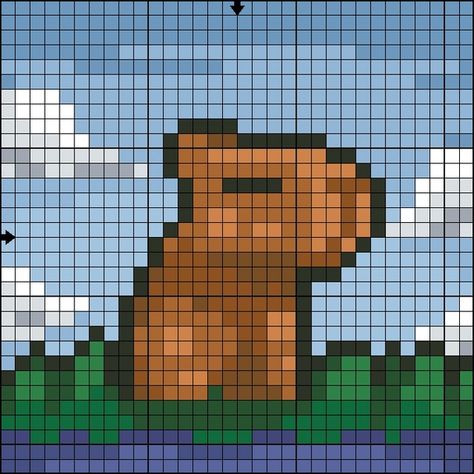 Pixel Art Pattern 32x32 Grid Easy, Capybara Pixel Art, Cute Pixel Art 32x32, Pixel Art 32x32 Grid, Pickle Plushie, 32x32 Pixel Art Grid, Crochet Pickle, Pokemon Cross Stitch Patterns, Pokemon Cross Stitch