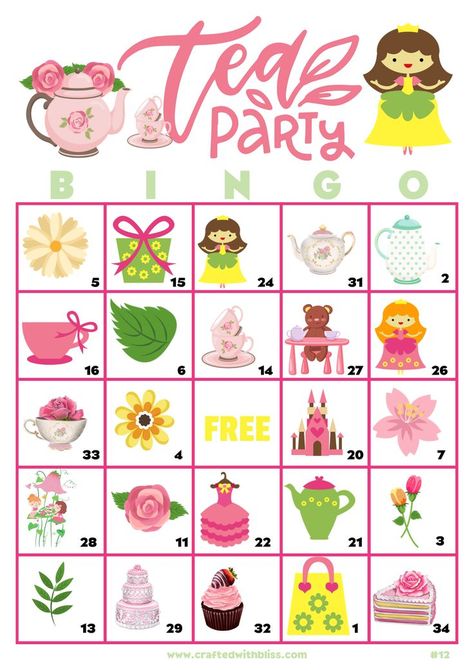 alice tea party birthday supplies
garden tea party themed birthday
vintage tea party themed birthday
tea party birthday favors
tea party birthday themes
tea birthday party decorations ideas
tea birthday party accessories
afternoon tea birthday party decorations
bubble tea birthday party decorations
princess tea party birthday supplies
tea party birthday decor
little girl tea party birthday supplies
princess tea party birthday games
tea party games girl games
what games do you play at a tea party Tea Party Bingo, Preschool Bingo, Bingo Birthday Party, Tea Party Birthday Theme, Classroom Bingo, Tea Party Activities, Funny Bingo, Bingo Birthday, Valentines Tea Party