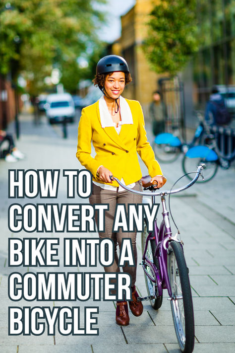 Here are some upgrades you can make to turn any old bicycle into your next commuter bike. Bike Commuting, Old Bicycle, Commuter Bicycle, Commuter Bike, Bike Trips, Cycling Workout, Road Bike, Mountain Biking, Cycling